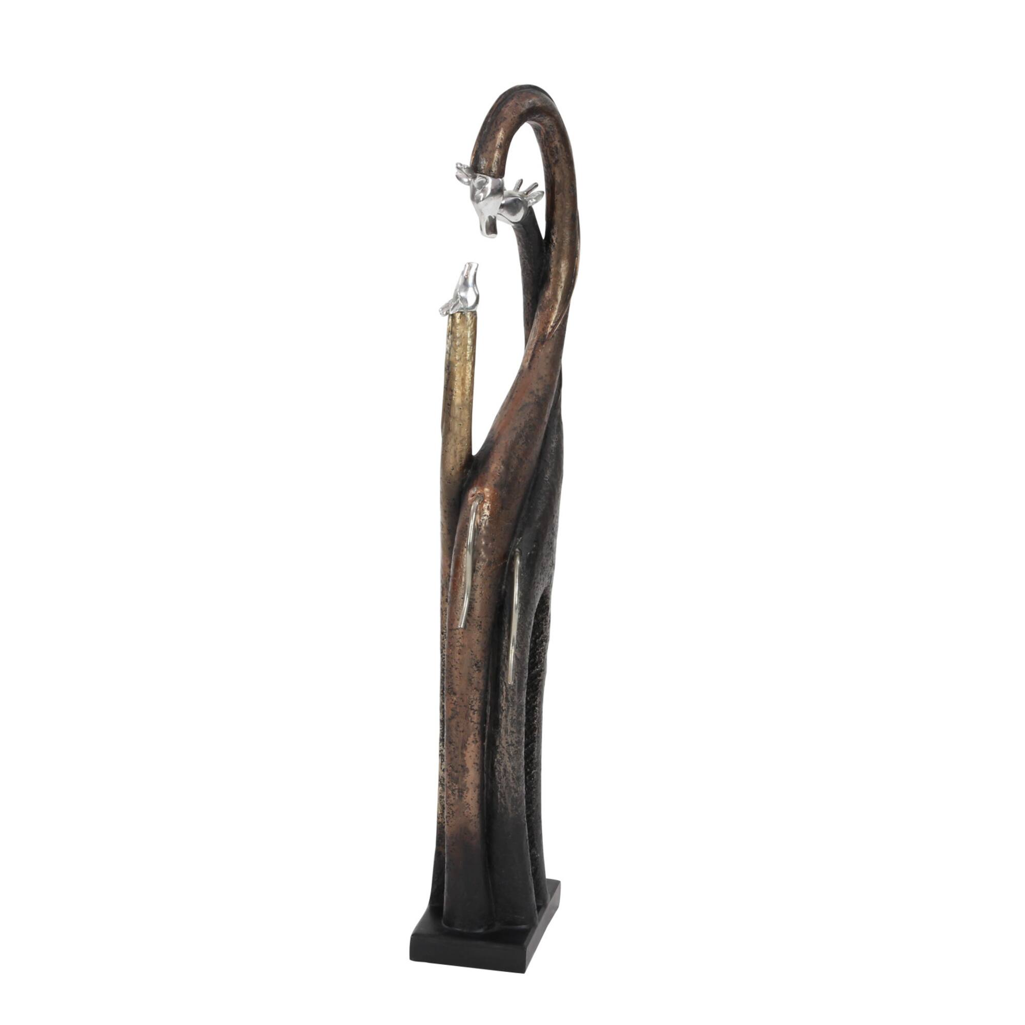 22" Brass Giraffe Sculpture